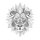 mandala lion  tattoo design idea