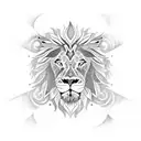 mandala lion  tattoo design idea