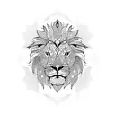 mandala lion  tattoo design idea