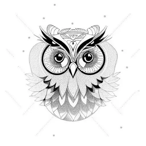 Owl in mandala style tattoo design idea