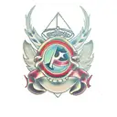 initial AP tattoo design idea