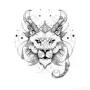 leo aries tattoo design idea