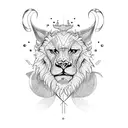 leo aries tattoo design idea