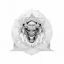 leo aries tattoo design idea