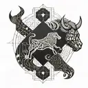 This tattoo will include 4 astrological signs. Taurus, Virgo, Libra and Scorpio tattoo design idea