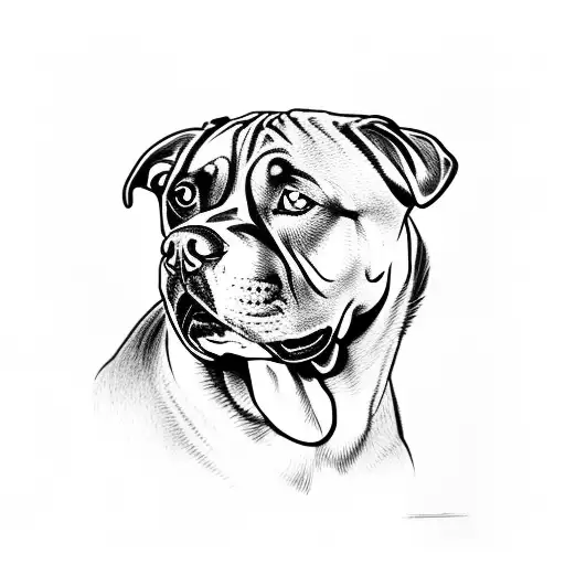 cane Corso pit bull mix black with white chest. 140lbs tattoo design idea