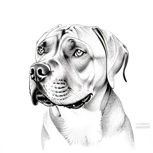 cane Corso pit bull mix black with white chest. 140lbs tattoo design idea