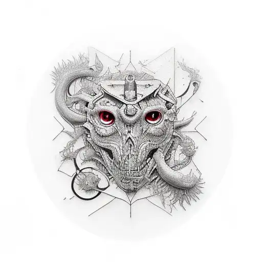 dystopia tattoo design idea