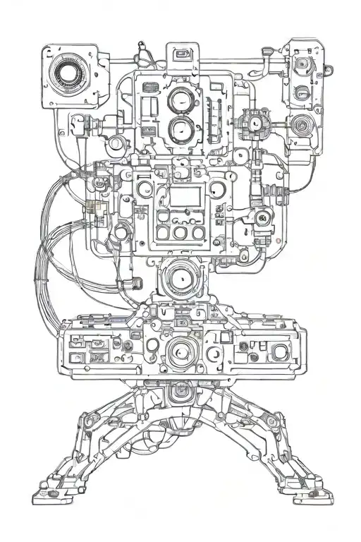 plain electronic tattoo design idea