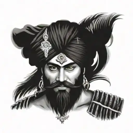 Sikh warrior tattoo design idea