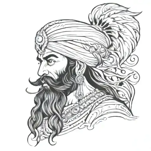 Sikh warrior tattoo design idea