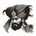 Sikh warrior tattoo design idea