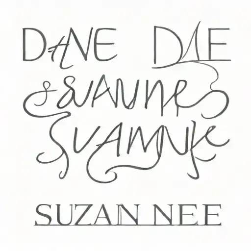 Names Suzanne, Daniel, Matthew, Sophie-May  tattoo design idea