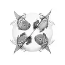 Yin and yang with koi fish tattoo design idea