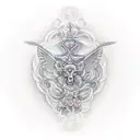 virgo maiden tattoo design idea