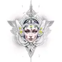 virgo maiden tattoo design idea