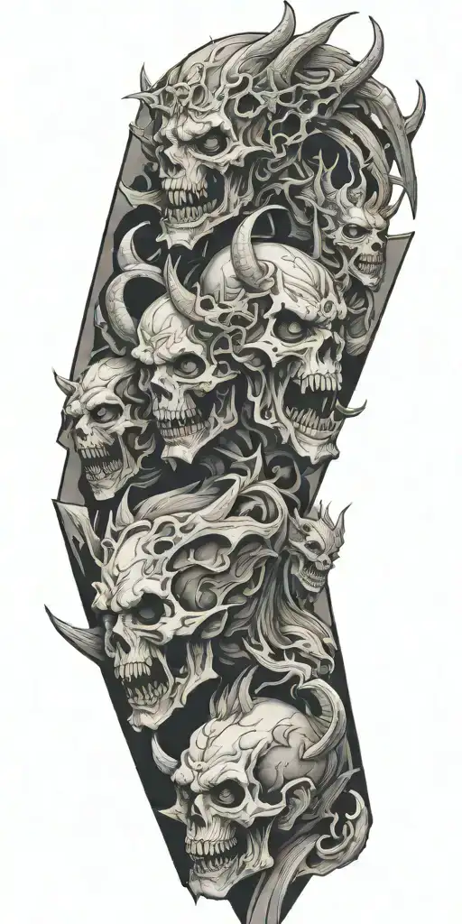 angles vs demons tattoo design idea