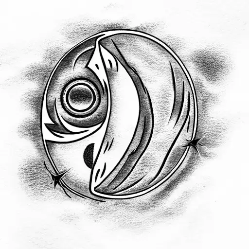 Sun and Moon tattoo design idea