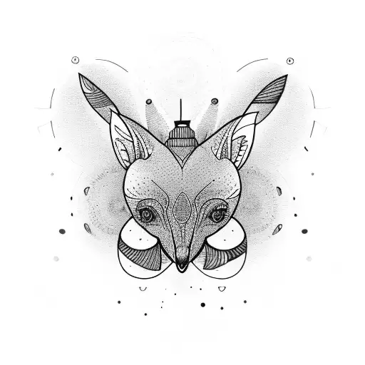 most beautiful girl mantis kangaroo tattoo design idea