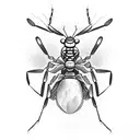 mantis spider kangaroo tattoo design idea