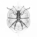 mantis spider tattoo design idea