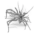 mantis spider tattoo design idea