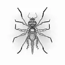 mantis spider tattoo design idea