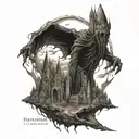 Dementor and Howarts Castle (Harry Potter)  tattoo design idea