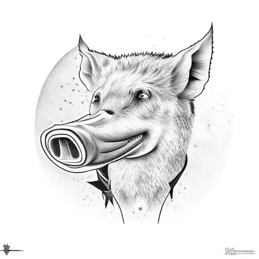state of Florida with wild hogs tattoo design idea