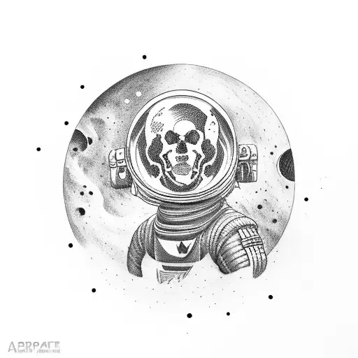 ad astra per aspera space man tattoo design idea