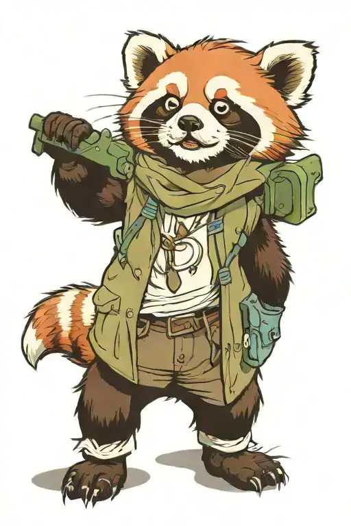 red panda tattoo design idea