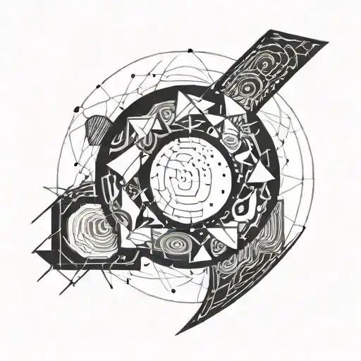 Letter O exploded to make the letter C tattoo design idea