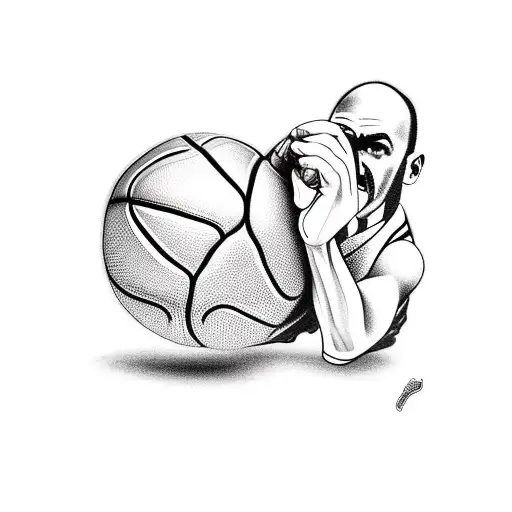 godfather playing basketball tattoo design idea