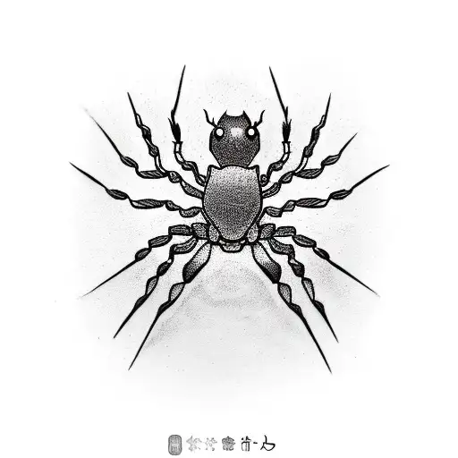 small spider goth tattoo design idea