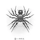 small spider goth tattoo design idea