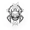 small spider goth tattoo design idea
