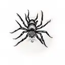 small spider goth tattoo design idea