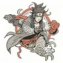 naruto arm sleeve itachi akatsuki cloud tattoo design idea