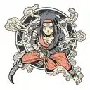 naruto arm sleeve itachi akatsuki cloud tattoo design idea