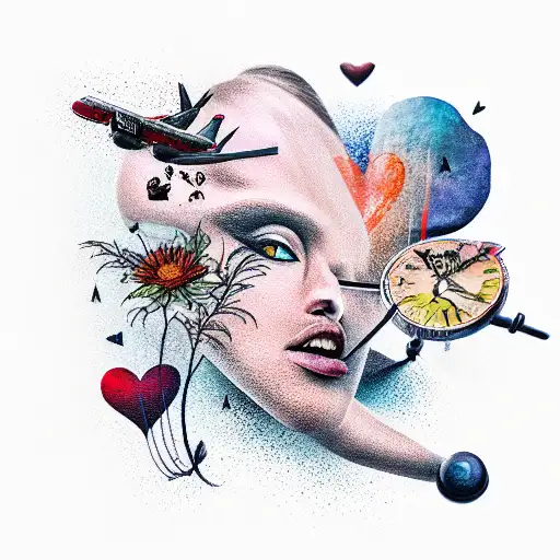 Travel, shoot, love tattoo design idea