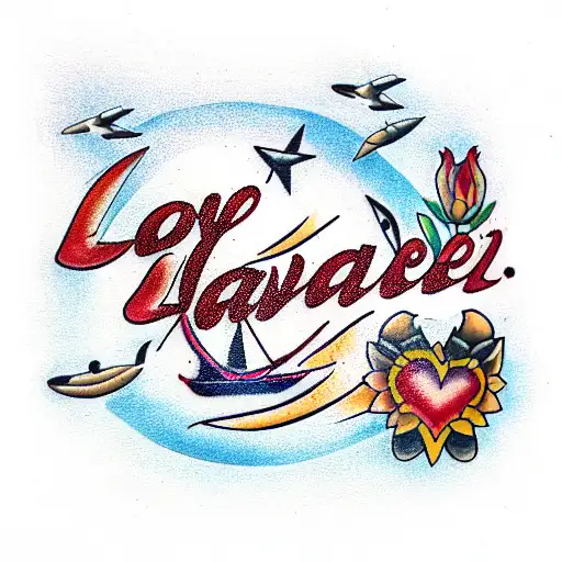 Travel, shoot, love tattoo design idea