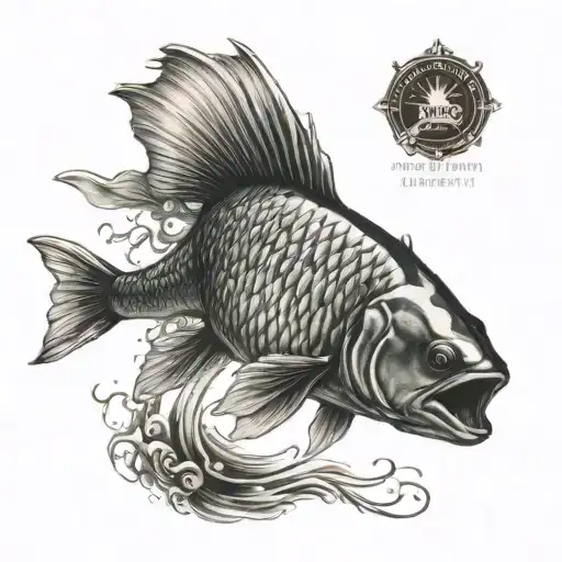 carp fishing tattoo design idea