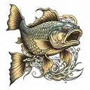 carp fishing tattoo design idea