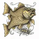 carp fishing tattoo design idea