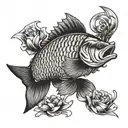 carp fishing tattoo design idea