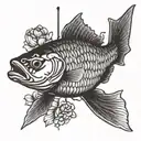 carp fishing tattoo design idea