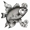 carp fishing tattoo design idea