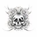mexican skull  tattoo design idea