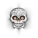 mexican skull  tattoo design idea