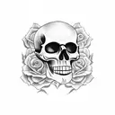 mexican skull  tattoo design idea